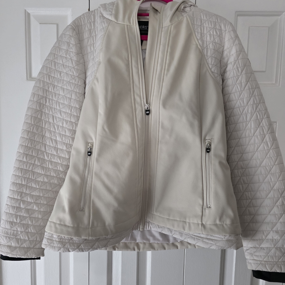 Skechers Women's Cream Quilted Puffer Jacket